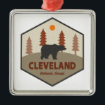 Ornamento De Metal Cleveland National Forest Bear<br><div class="desc">The Cleveland National Forest in southern California northeast of San Diego provides fantastic year round hiking,  rock climbing,  cycling,  kayaking,  rafting,  or backpacking!</div>