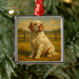Ornamento De Metal Clumber Spaniel