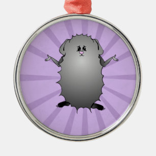 Ornamento De Metal Cobaia Abyssinian cómica