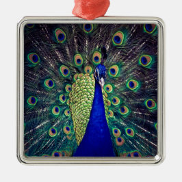 Ornamento De Metal Cobalto Blue Peacock