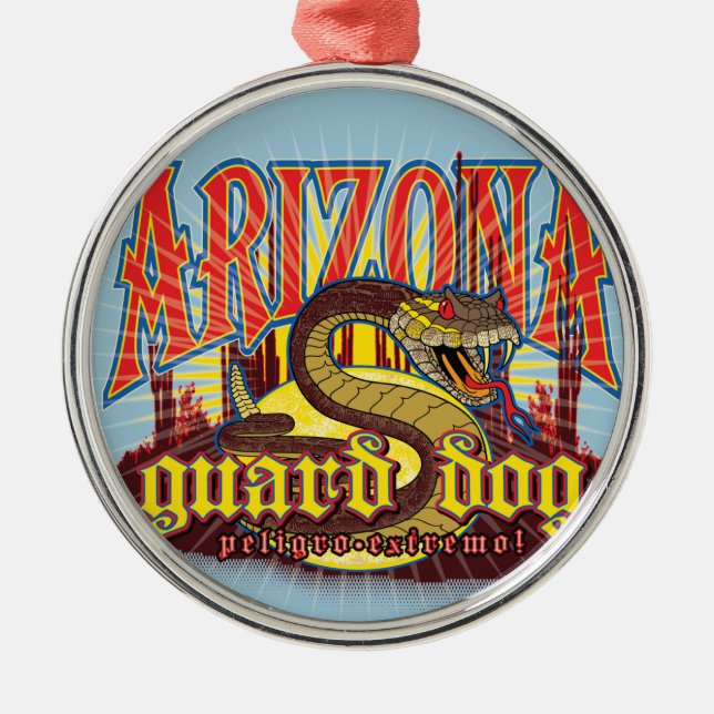 Ornamento De Metal Cobra do Arizona de Guarda (Frente)