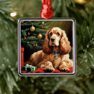 Ornamento De Metal Cocker Spaniel Natal