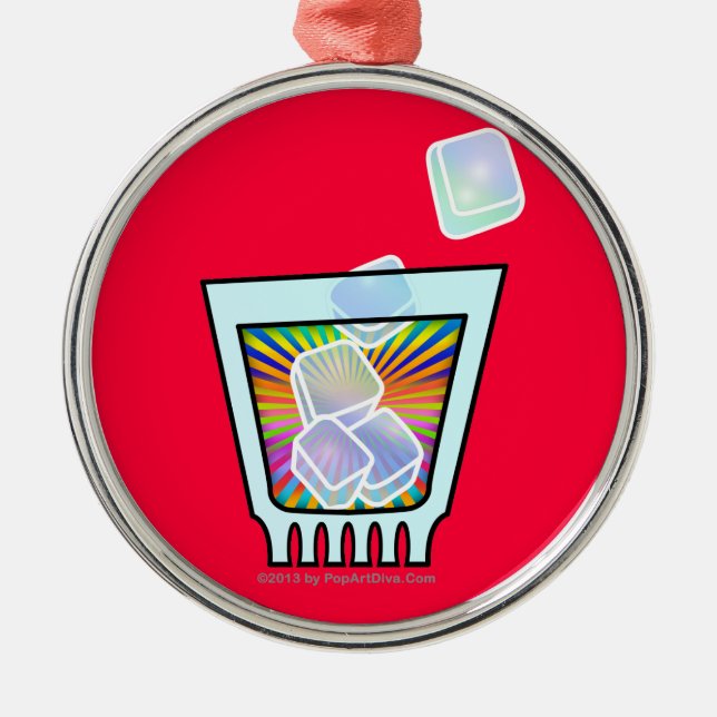 ORNAMENTO DE METAL COCKTAIL - VELHO FASHIONADO - VIDRO DE ROCHAS (Frente)