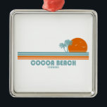Ornamento De Metal Cocoa Beach Florida Sun Palm Trees<br><div class="desc">A proximidade da praia de Cocoa com Orlando Flórida e ondas mundialmente famosas fazem dela um retiro popular de praia para famílias e surfistas. Esta localidade da Costa Espacial inclui quatro parques com acesso à praia,  incluindo Alan Shepard Park e Sidney Fischer Park (ambos com instalações e chás piquenique).</div>