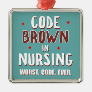 Ornamento De Metal Código Brown Nursing Pior Código Nunca