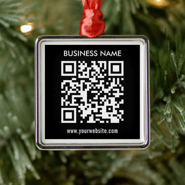 Ornamento De Metal Código QR editável (gerado instantaneamente) | Pre (Árvore)