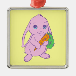 Ornamento De Metal Coelho Coelho Cartoon Cute Kawaii Cenoura