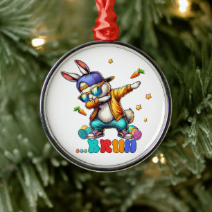 Ornamento De Metal Coelho Easter Bruh Dab Engraçado