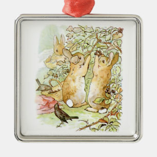 Ornamento De Metal Coelhos coelhos: Blackberry Picking (Beatrix Potte