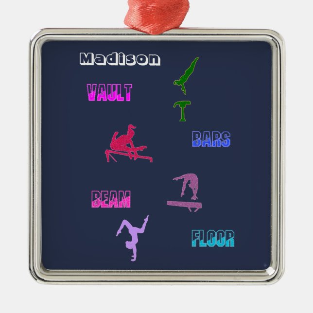 Ornamento De Metal Cofre de ginástica, Bares, Feixe, Chão (Frente)