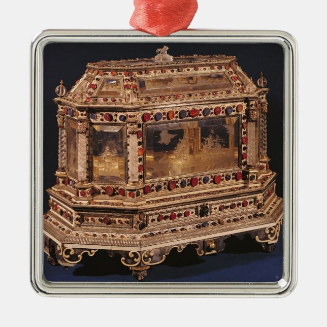 Ornamento De Metal Cofre do casamento, 1753 (Frente)