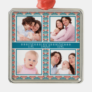 Ornamento De Metal Colagem de Fotos com Padrão Decorativo do Ventila