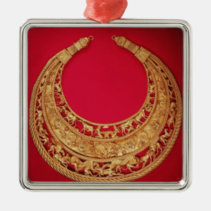 Ornamento De Metal Colar com cenas pastorais