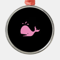 Colar da baleia de Glow_Pink-on-Black do oceano
