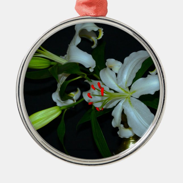 Ornamento De Metal Coleção de Design e Flores irlandesas (Frente)