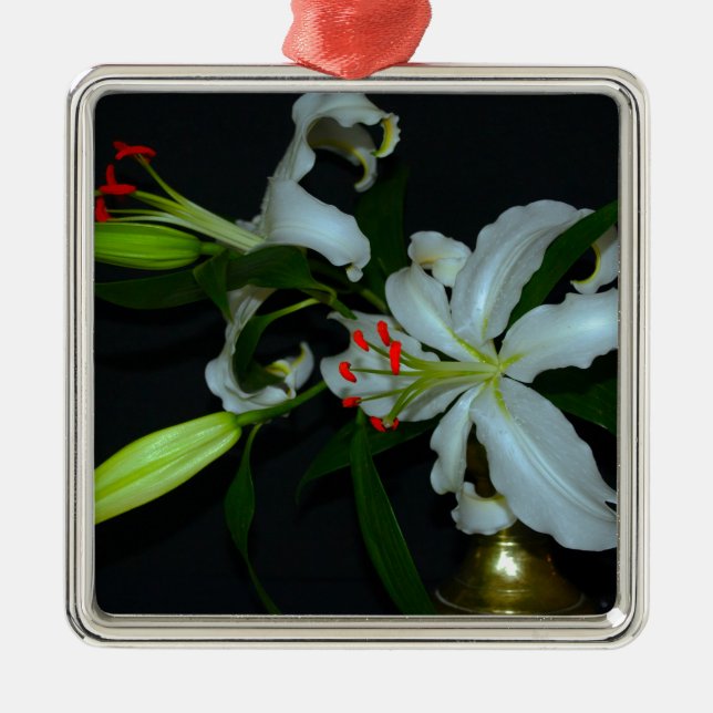 Ornamento De Metal Coleção de Design e Flores irlandesas (Frente)