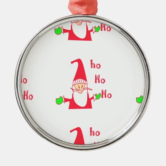 Ornamento De Metal Coleção de Papais noeis de Rato de Cartoon Diverti (Frente)