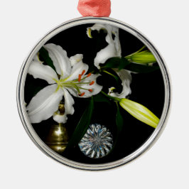 Ornamento De Metal Coleção Iirsh Design -Latão e Flores