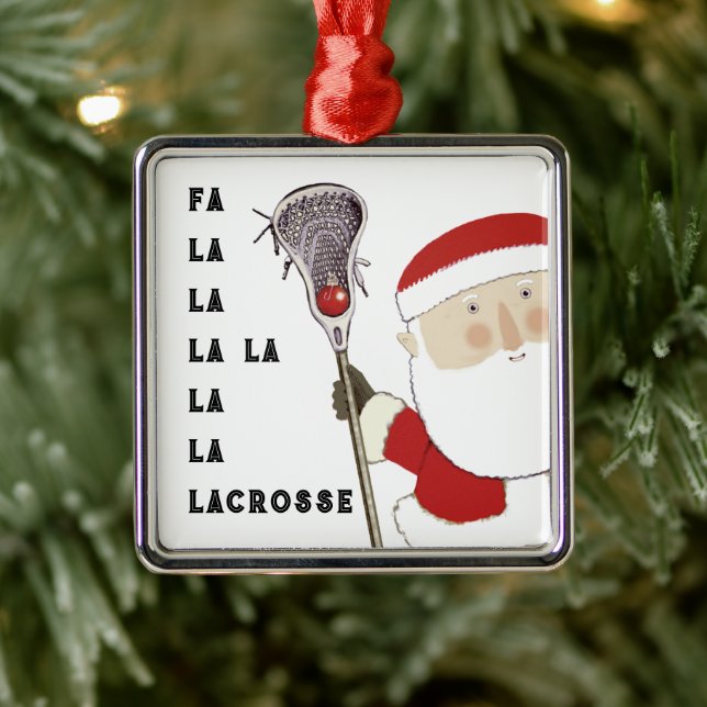 Ornamento De Metal Colecionável de Lacrosse (Árvore)