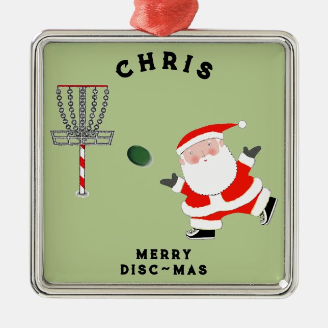 Ornamento De Metal coletável personalizado de golfe de disco (Frente)