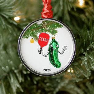 Ornamento De Metal Coletivo personalizado Pickleball 2019