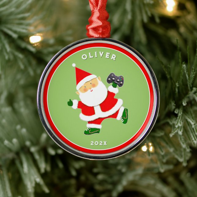 Ornamento De Metal Coletor de jogadores de vídeo (Árvore)