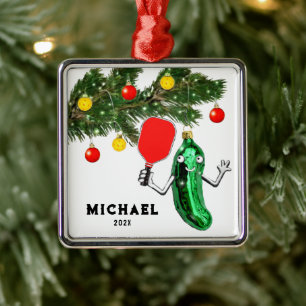 Ornamento De Metal Coletor Personalizado Pickleball 2025