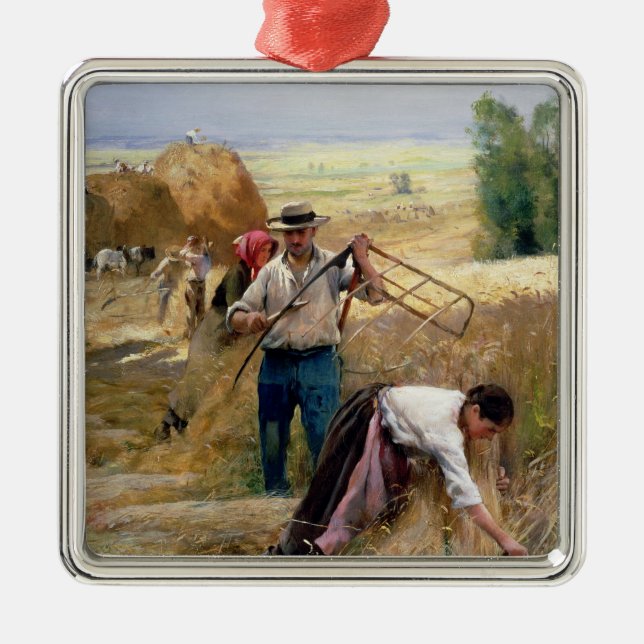 Ornamento De Metal Colheita (Frente)