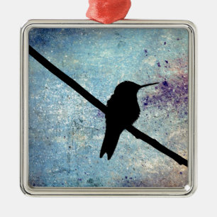 Ornamento De Metal Colibri do Grunge