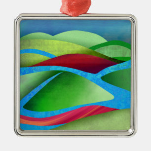 Ornamento De Metal Colinas No Gelo