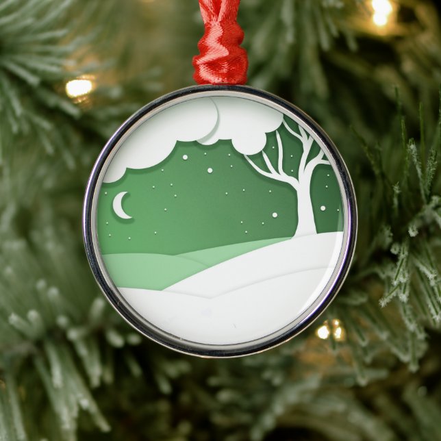 Ornamento De Metal Colinas XMAS SNOWY (Árvore)