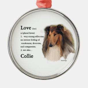 Ornamento De Metal Collie Consulte Também