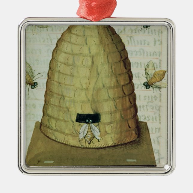 Ornamento De Metal Colmeia e abelhas (Frente)