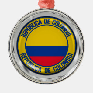 Ornamento De Metal Colômbia Round Emblem