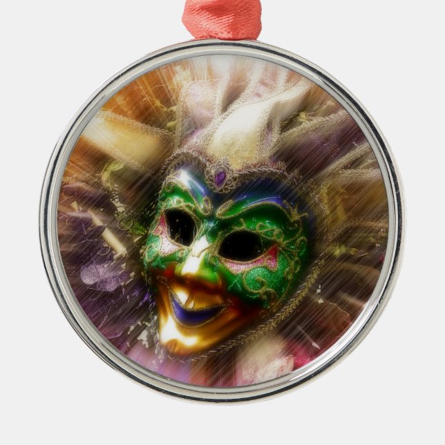 Ornamento De Metal Colorir Jester (Frente)