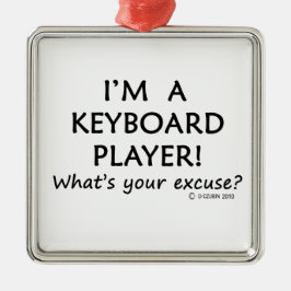 Ornamento De Metal Com licença do jogador de teclado