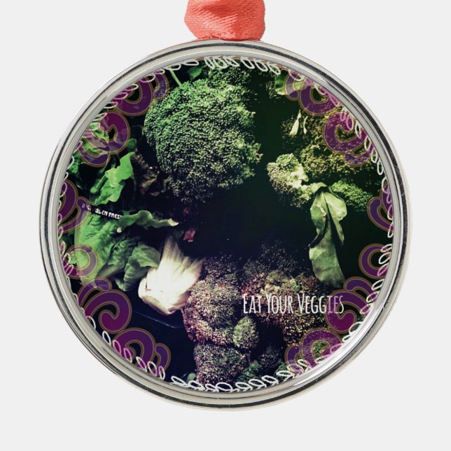 Ornamento De Metal Coma suas vegetações (Frente)