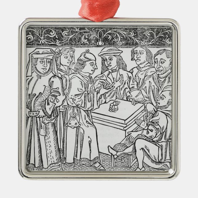 Ornamento De Metal Comerciantes e prestamistas (Frente)