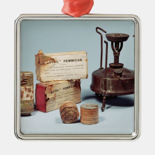 Ornamento De Metal Comida tomada na expedição antárctica de Scott (Frente)