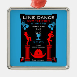 Ornamento De Metal Competição de dança de linha americana