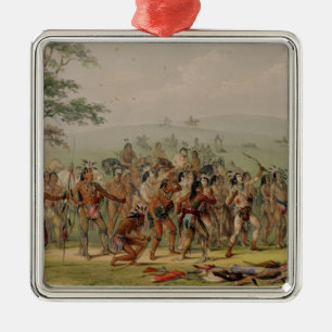 Ornamento De Metal Competição do tiro ao arco de Mandan, c.1832
