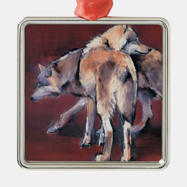 Ornamento De Metal Composição 2001 do lobo (Frente)