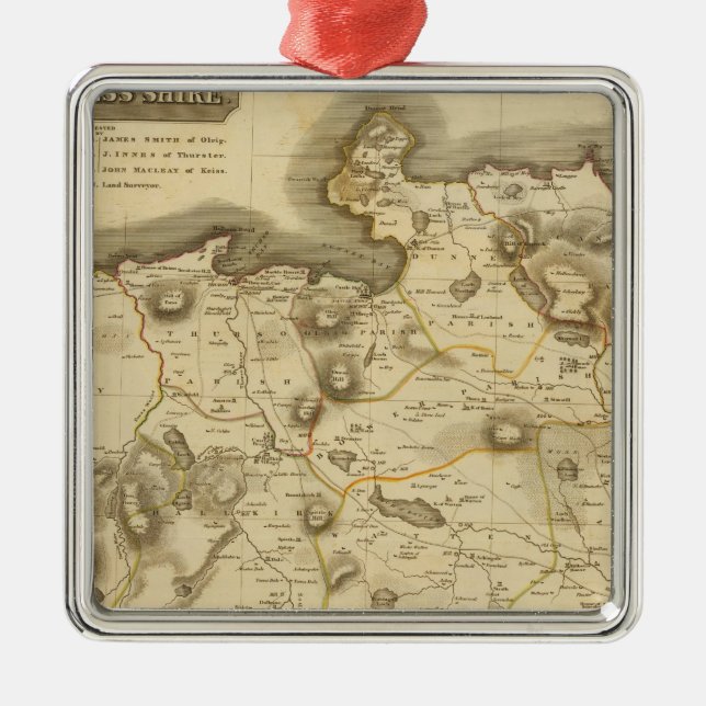 Ornamento De Metal Condado de Caithness (Frente)