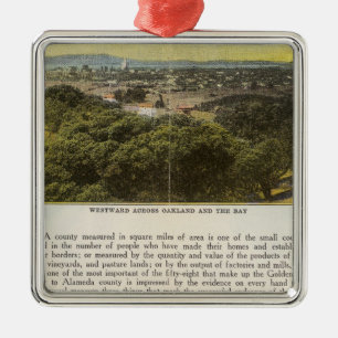 Ornamento De Metal Condado de Verso Alameda, Oakland e Bay