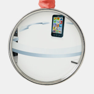 Ornamento De Metal Conexão do laptop e do telemóvel do computador