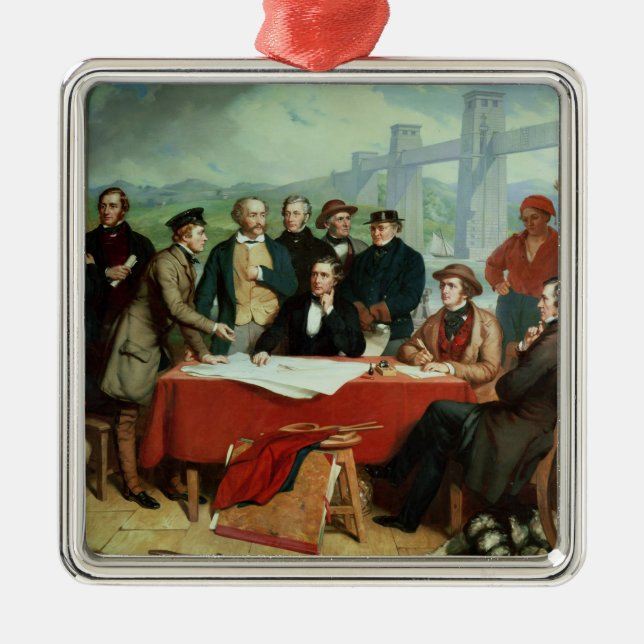 Ornamento De Metal Conferência dos engenheiros na ponte de Britannia (Frente)