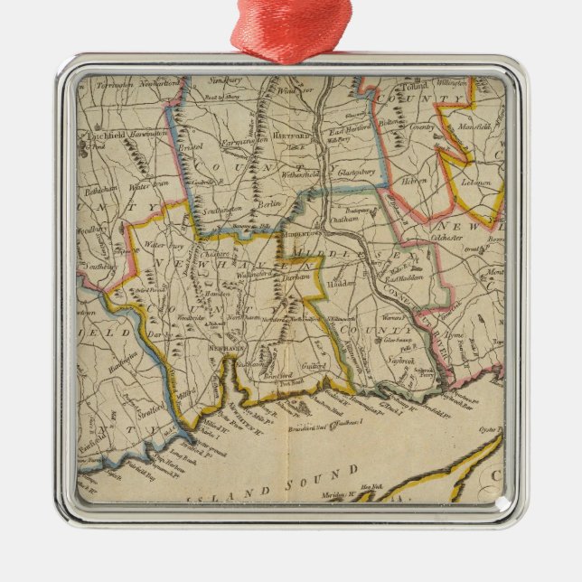 Ornamento De Metal Connecticut 10 (Frente)