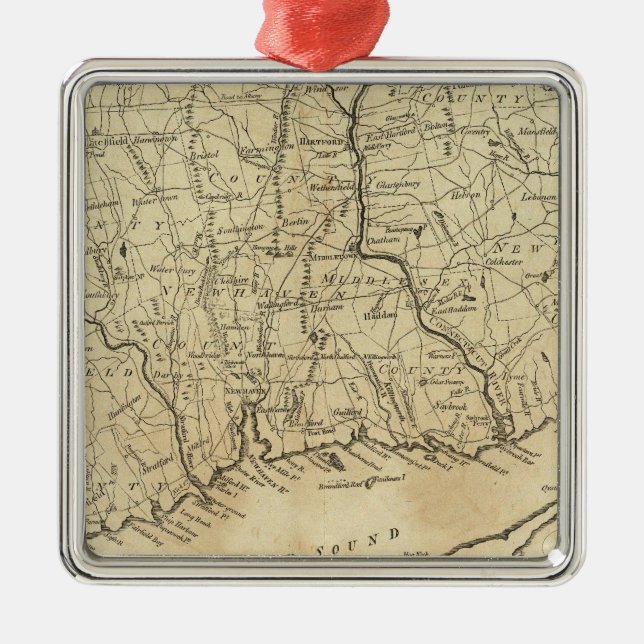 Ornamento De Metal Connecticut 2 (Frente)