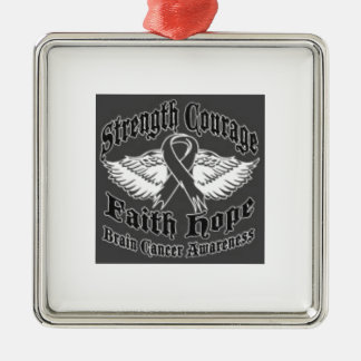Ornamento De Metal Consciência do cancro cerebral do apoio