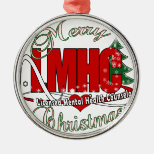 Ornamento De Metal Conselheiro licenciado NATAL da saúde mental de